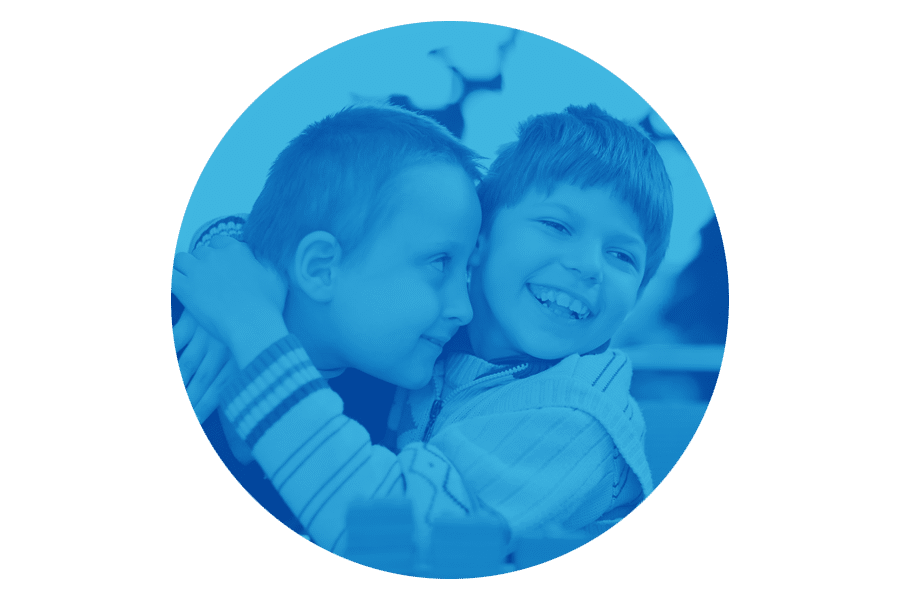 Roundel of Childrens Mercy Kansas City photo of two boys - PacBio case study
