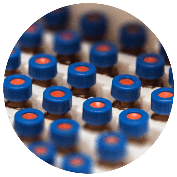 roundel image of vials for Pharmocogenomics research
